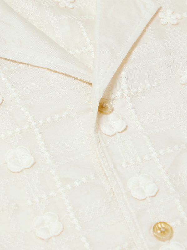 Ben 5026 Camp-Collar Embroidered Lyocell Shirt - CU