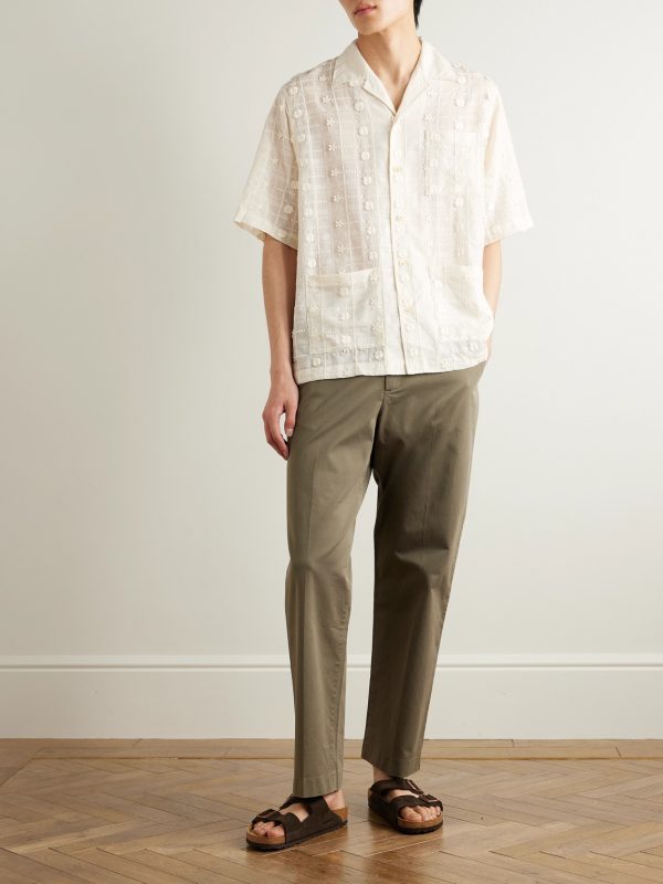 Ben 5026 Camp-Collar Embroidered Lyocell Shirt - OU