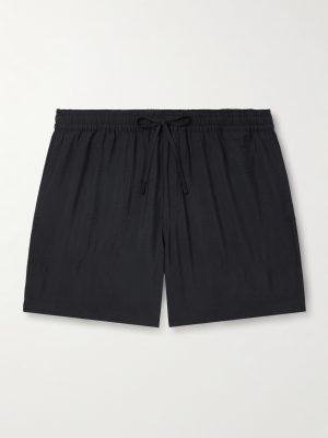 Ryder 5971 Straight-Leg Crinkled TENCEL™ Modal-Blend Drawstring Shorts Ryder 5971 Straight-Leg Crinkled TENCEL™ Modal-Blend Drawstring Shorts