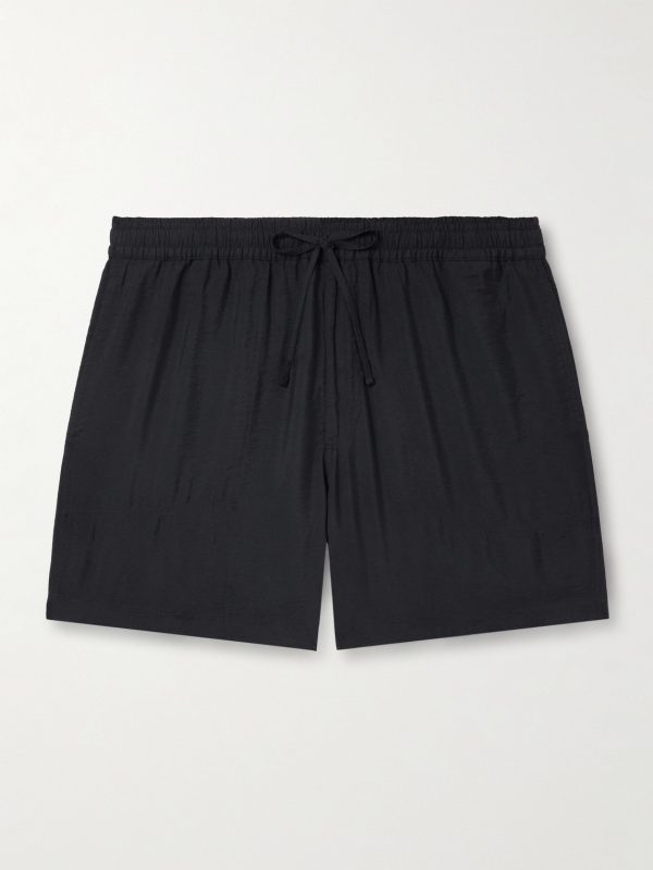 Ryder 5971 Straight-Leg Crinkled TENCEL™ Modal-Blend Drawstring Shorts Ryder 5971 Straight-Leg Crinkled TENCEL™ Modal-Blend Drawstring Shorts