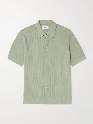 Nolan 6695 Textured-Knit Organic Cotton Shirt Nolan 6695 Textured-Knit Organic Cotton Shirt