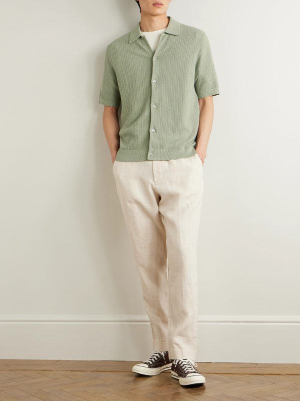 Nolan 6695 Textured-Knit Organic Cotton Shirt - OU Nolan 6695 Textured-Knit Organic Cotton Shirt - OU