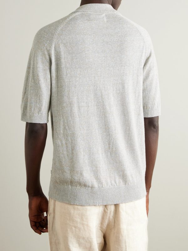 Cale 6565 Linen Polo Shirt - BK Cale 6565 Linen Polo Shirt - BK