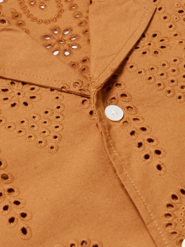 Ben 5392 Camp-Collar Broderie Anglaise Cotton Shirt - CU Ben 5392 Camp-Collar Broderie Anglaise Cotton Shirt - CU