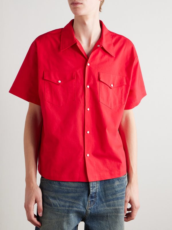 Embroidered Cotton-Twill Shirt - FR