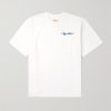 Distressed Logo-Embroidered Cotton-Jersey T-Shirt