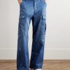 Wide-Leg Distressed Paint-Splattered Cotton-Twill Cargo Trousers - FR Wide-Leg Distressed Paint-Splattered Cotton-Twill Cargo Trousers - FR