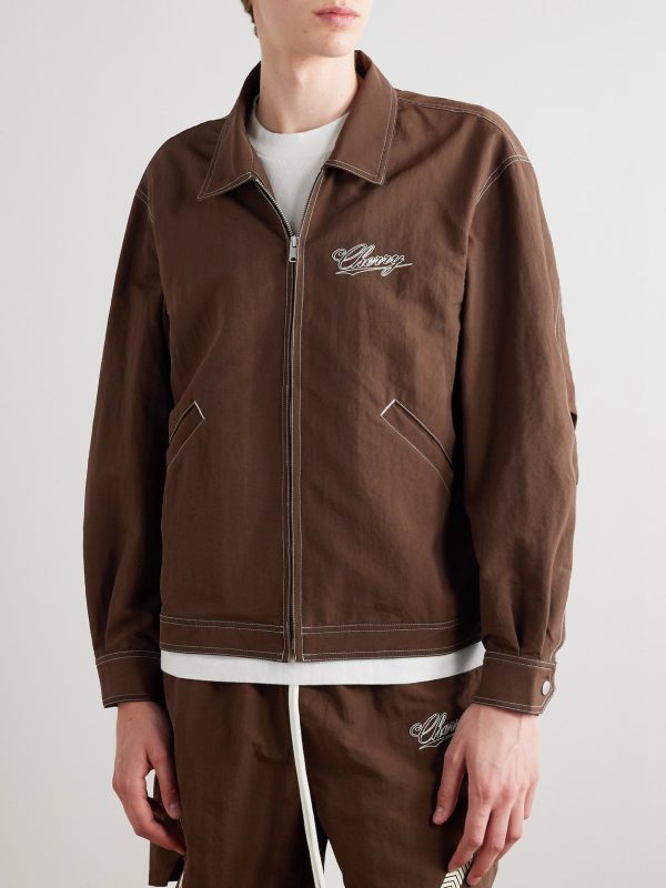 Logo-Embroidered Nylon Jacket - FR Logo-Embroidered Nylon Jacket - FR
