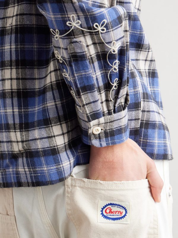 Checked Cotton-Flannel Shirt - E1