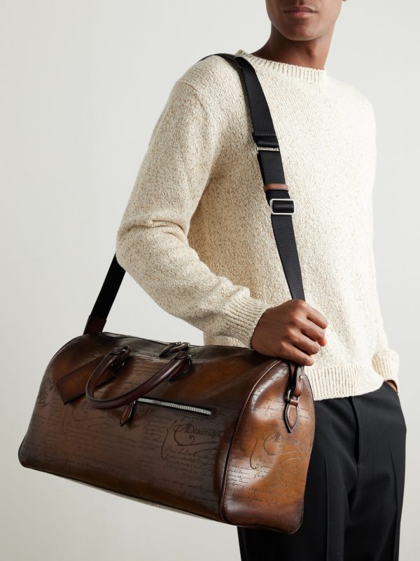 Jour Off Scritto Venezia Leather Weekend Bag - E2 Jour Off Scritto Venezia Leather Weekend Bag - E2