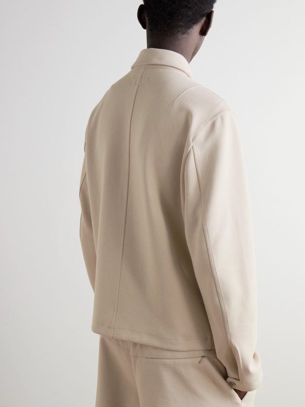 Melrose Cotton-Blend Ponte Track Jacket - BK Melrose Cotton-Blend Ponte Track Jacket - BK