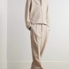 Melrose Cotton-Blend Ponte Track Jacket - OU Melrose Cotton-Blend Ponte Track Jacket - OU