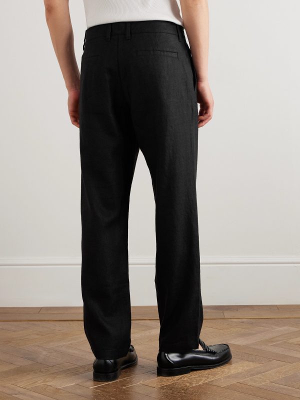 Aden 1454 Straight-Leg Linen Suit Trousers - BK Aden 1454 Straight-Leg Linen Suit Trousers - BK