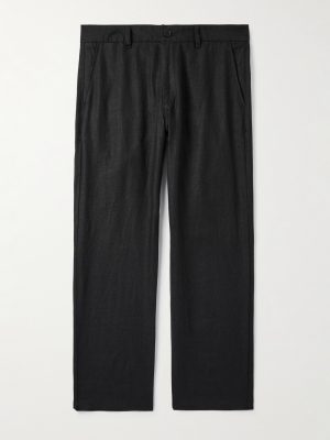 Aden 1454 Straight-Leg Linen Suit Trousers
