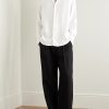 Kay 1454 Straight-Leg Pleated Linen Trousers - OU Kay 1454 Straight-Leg Pleated Linen Trousers - OU