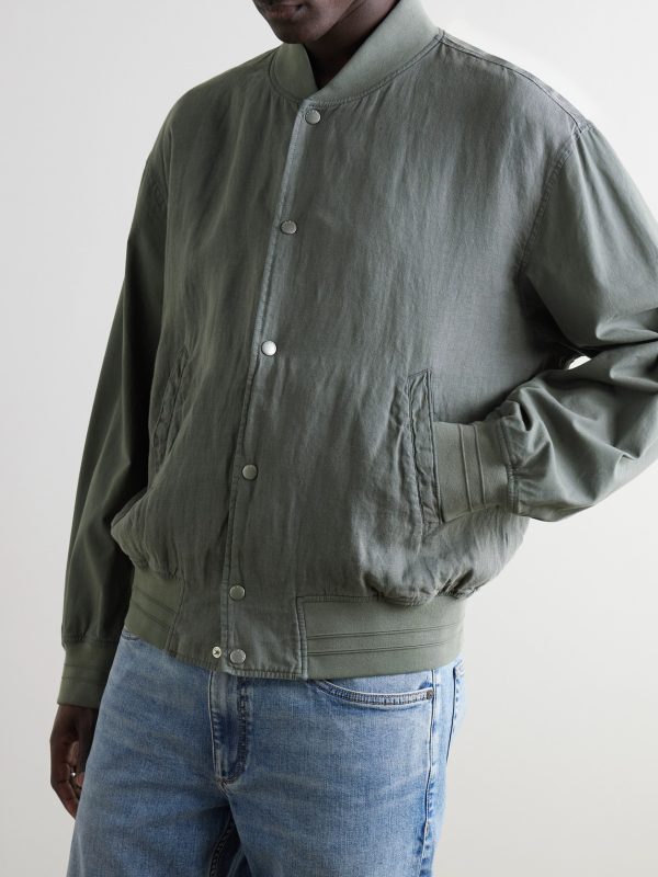 Leo Linen Bomber Jacket - FR Leo Linen Bomber Jacket - FR