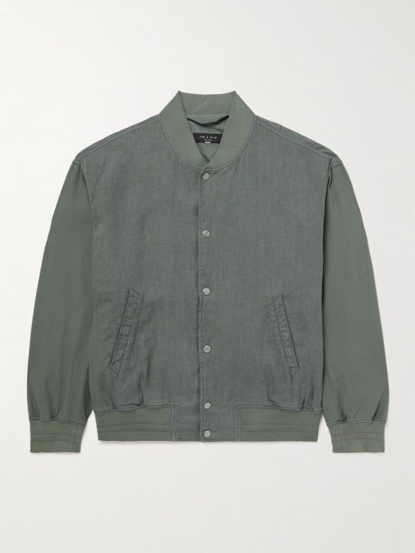 Leo Linen Bomber Jacket Leo Linen Bomber Jacket