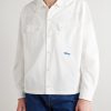 Logo-Embroidered Cotton-Poplin Shirt - FR Logo-Embroidered Cotton-Poplin Shirt - FR