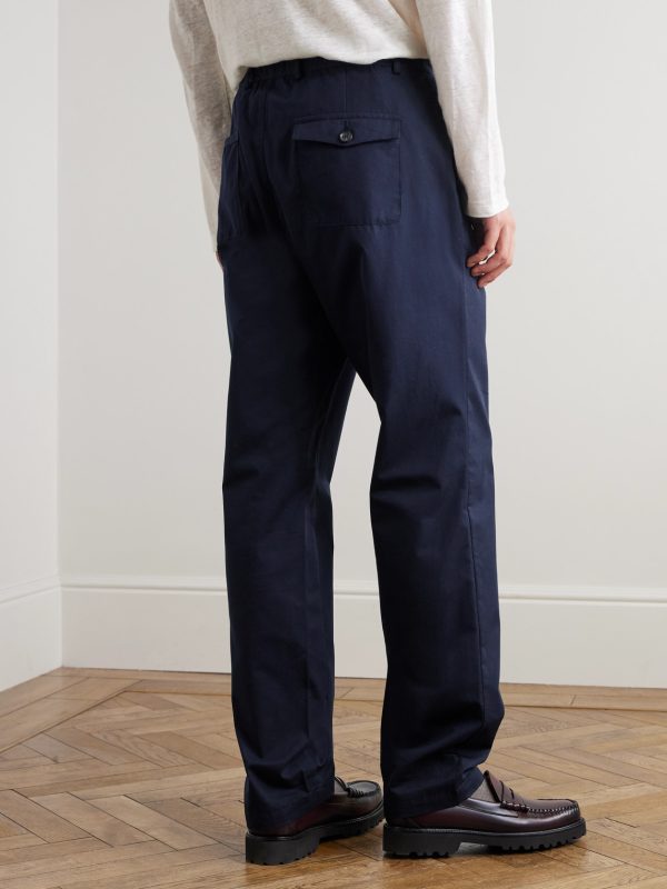 Ashdown Straight-Leg Cotton-Twill Trousers - BK