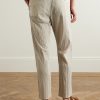 Bill 5721 Straight-Leg Organic Cotton-Blend Seersucker Trousers - BK