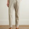 Bill 5721 Straight-Leg Organic Cotton-Blend Seersucker Trousers - FR
