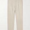 Bill 5721 Straight-Leg Organic Cotton-Blend Seersucker Trousers