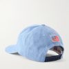 Logo-Embroidered Appliquéd Denim Cap - BK Logo-Embroidered Appliquéd Denim Cap - BK