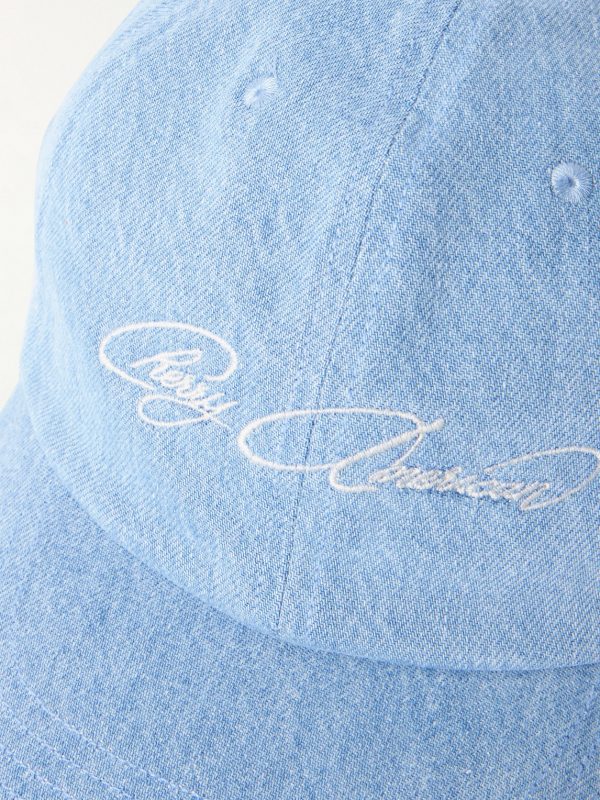 Logo-Embroidered Appliquéd Denim Cap - CU Logo-Embroidered Appliquéd Denim Cap - CU