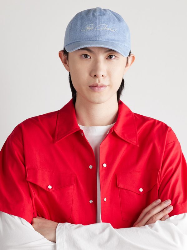Logo-Embroidered Appliquéd Denim Cap - OU Logo-Embroidered Appliquéd Denim Cap - OU