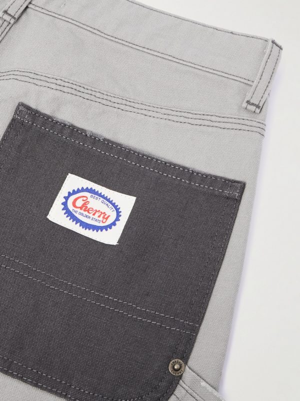 Straight-Leg Double-Knee Cotton-Canvas Trousers - CU