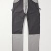 Straight-Leg Double-Knee Cotton-Canvas Trousers