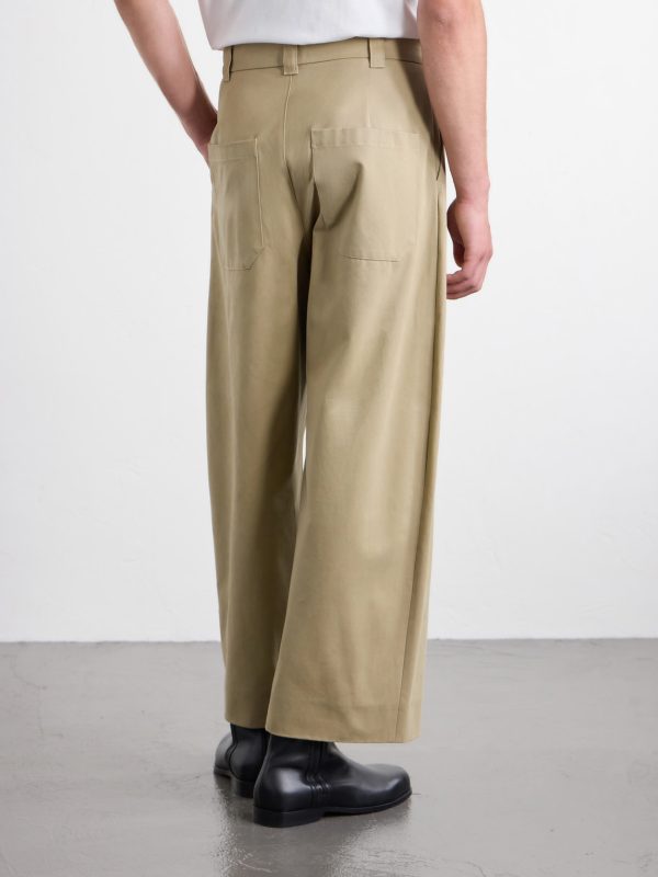 Sorte Wide-Leg Pleated Cotton-Twill Trousers - BK Sorte Wide-Leg Pleated Cotton-Twill Trousers - BK