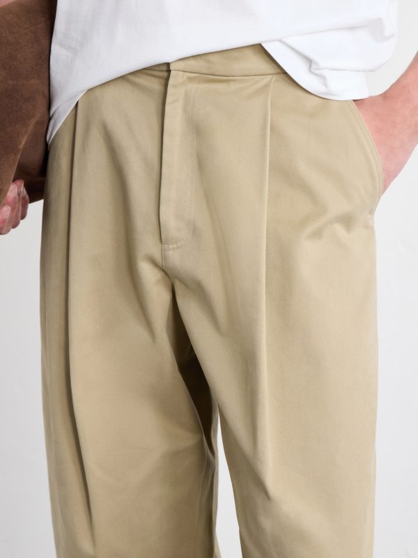Sorte Wide-Leg Pleated Cotton-Twill Trousers - CU Sorte Wide-Leg Pleated Cotton-Twill Trousers - CU