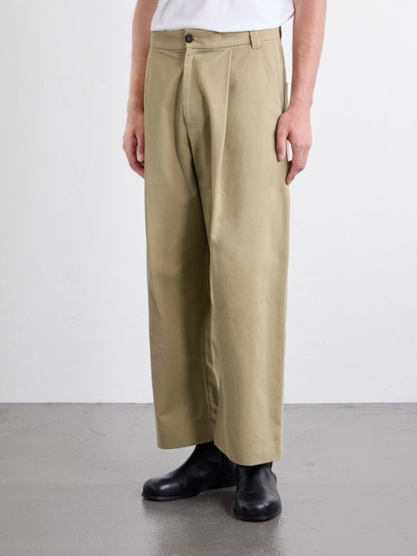 Sorte Wide-Leg Pleated Cotton-Twill Trousers - FR Sorte Wide-Leg Pleated Cotton-Twill Trousers - FR