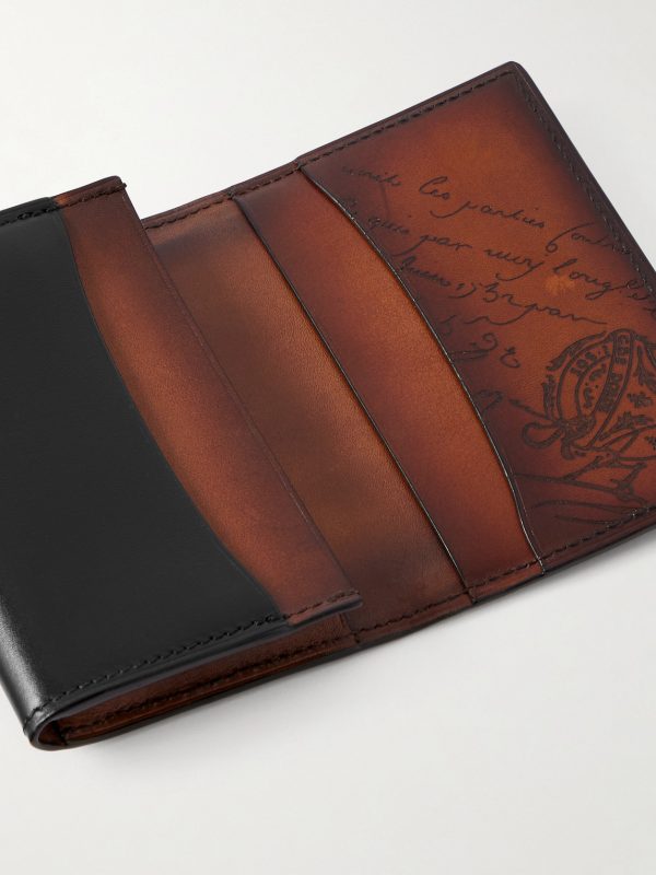 Imbuia Neo Scritto Leather Bifold Cardholder - E1