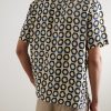 Geo Camp-Collar Printed ECOVERO™-Twill Shirt - BK Geo Camp-Collar Printed ECOVERO™-Twill Shirt - BK