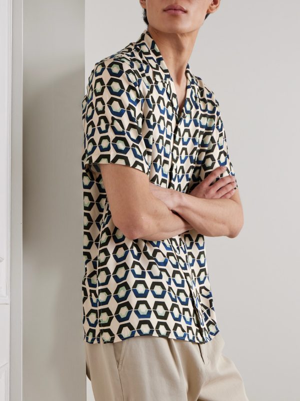 Geo Camp-Collar Printed ECOVERO™-Twill Shirt - FR Geo Camp-Collar Printed ECOVERO™-Twill Shirt - FR