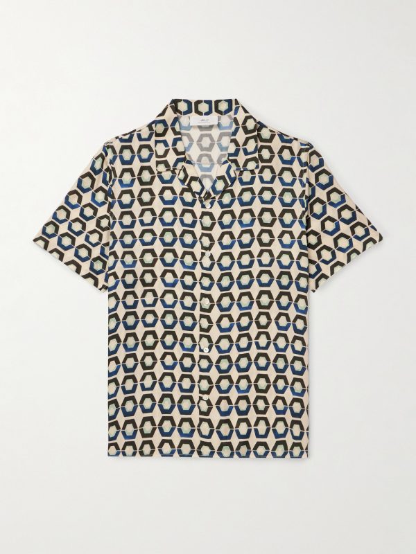 Geo Camp-Collar Printed ECOVERO™-Twill Shirt Geo Camp-Collar Printed ECOVERO™-Twill Shirt
