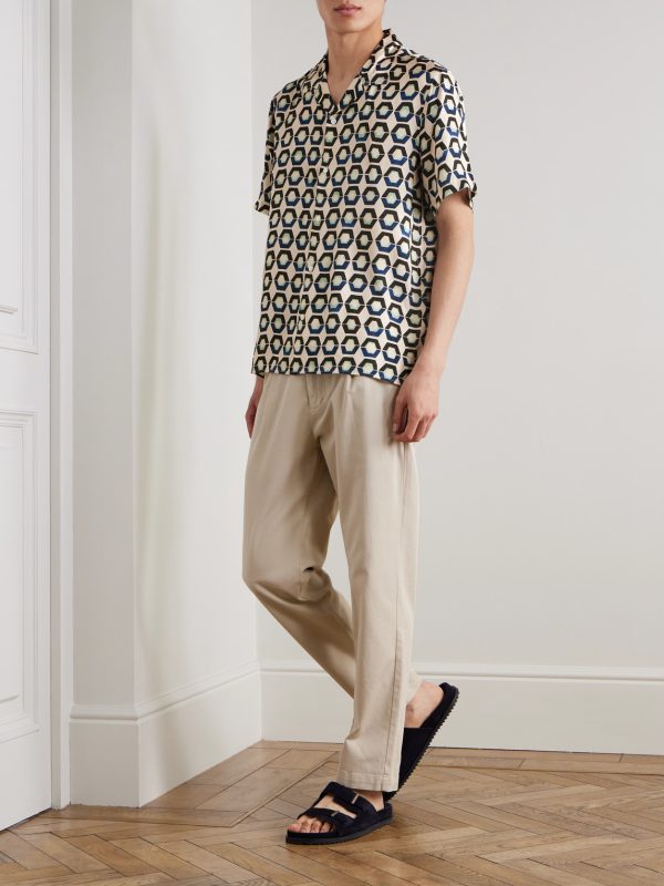Geo Camp-Collar Printed ECOVERO™-Twill Shirt - OU Geo Camp-Collar Printed ECOVERO™-Twill Shirt - OU