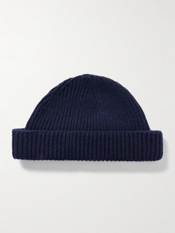 Oram Ribbed Recycled-Cashmere and Merino Wool-Blend Beanie Oram Ribbed Recycled-Cashmere and Merino Wool-Blend Beanie