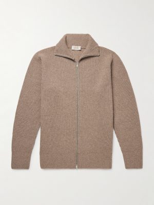 Mallam Ribbed Recycled-Cashmere and Merino Wool-Blend Zip-Up Cardigan Mallam Ribbed Recycled-Cashmere and Merino Wool-Blend Zip-Up Cardigan