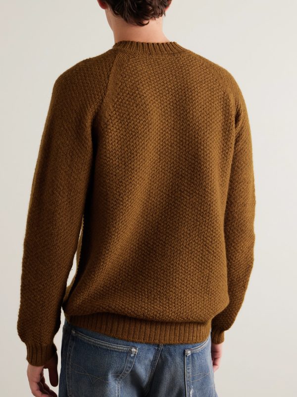 Textured-Knit Wool Sweater - BK