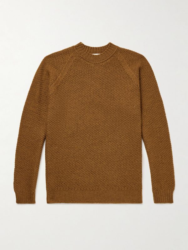 Textured-Knit Wool Sweater