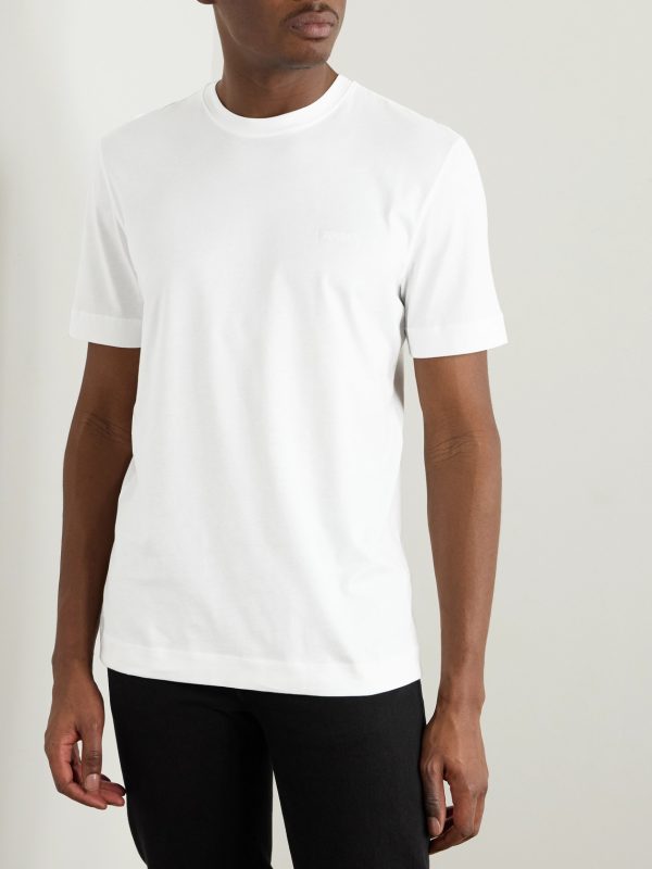 Slim-Fit Logo-Embroidered Cotton-Jersey T-Shirt - FR