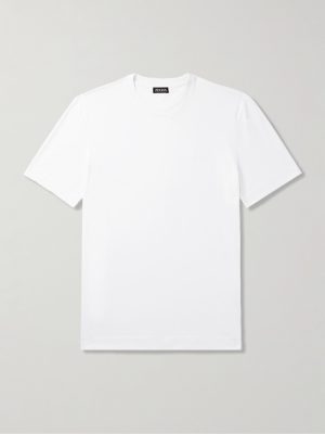 Slim-Fit Logo-Embroidered Cotton-Jersey T-Shirt Slim-Fit Logo-Embroidered Cotton-Jersey T-Shirt