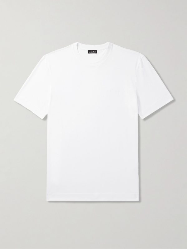 Slim-Fit Logo-Embroidered Cotton-Jersey T-Shirt