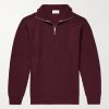 Ryker Ribbed Recycled-Cashmere and Wool-Blend Half-Zip Sweater