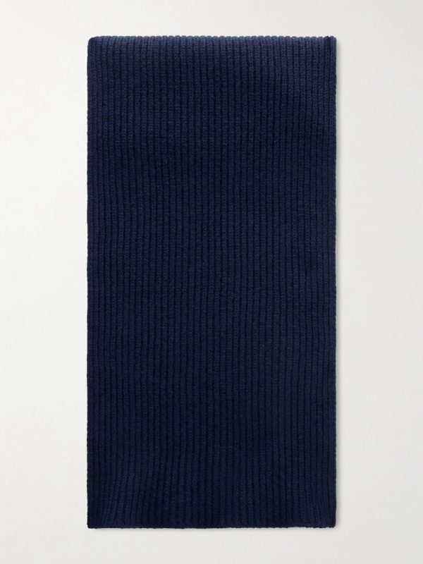Stark Ribbed Recycled-Cashmere and Merino Wool-Blend Scarf Stark Ribbed Recycled-Cashmere and Merino Wool-Blend Scarf
