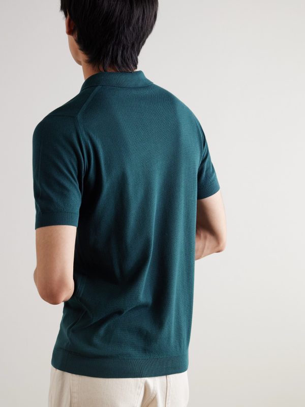 Roth Slim-Fit Sea Island Cotton-Piqué Polo Shirt - BK Roth Slim-Fit Sea Island Cotton-Piqué Polo Shirt - BK