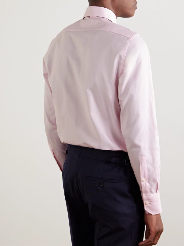 Cutaway-Collar Cotton-Piqué Shirt - BK Cutaway-Collar Cotton-Piqué Shirt - BK